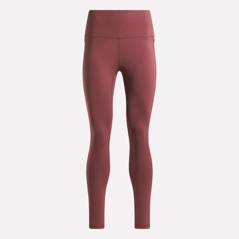 Reebok Women's Odyssey High-Rise 7/8 Leggings in solid mauve, shown against a plain light background.