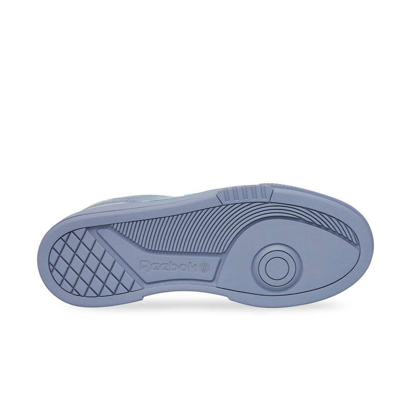 Light blue Reebok Club C LTD rubber sneaker outsole featuring a herringbone and diamond tread pattern.