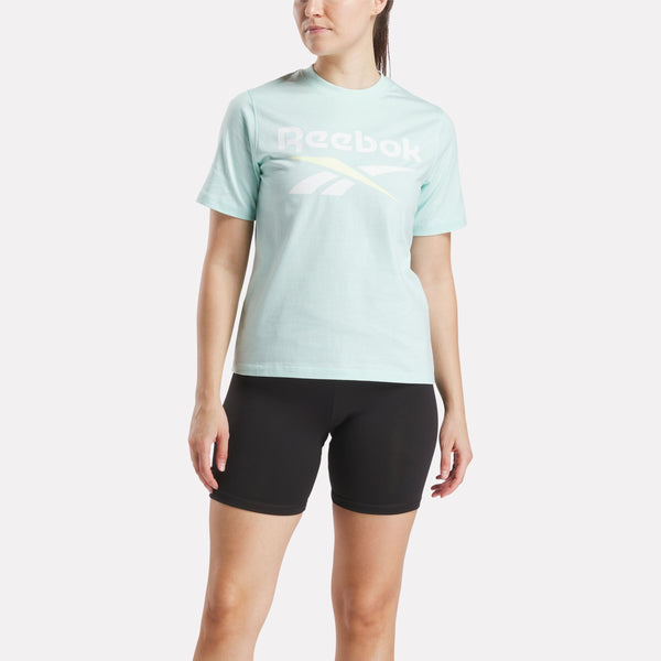 Women's Two-Color Logo Crew Short Sleeve Tee - Reebok Women's Two-Color Logo Crew Short Sleeve Tee - Reebok