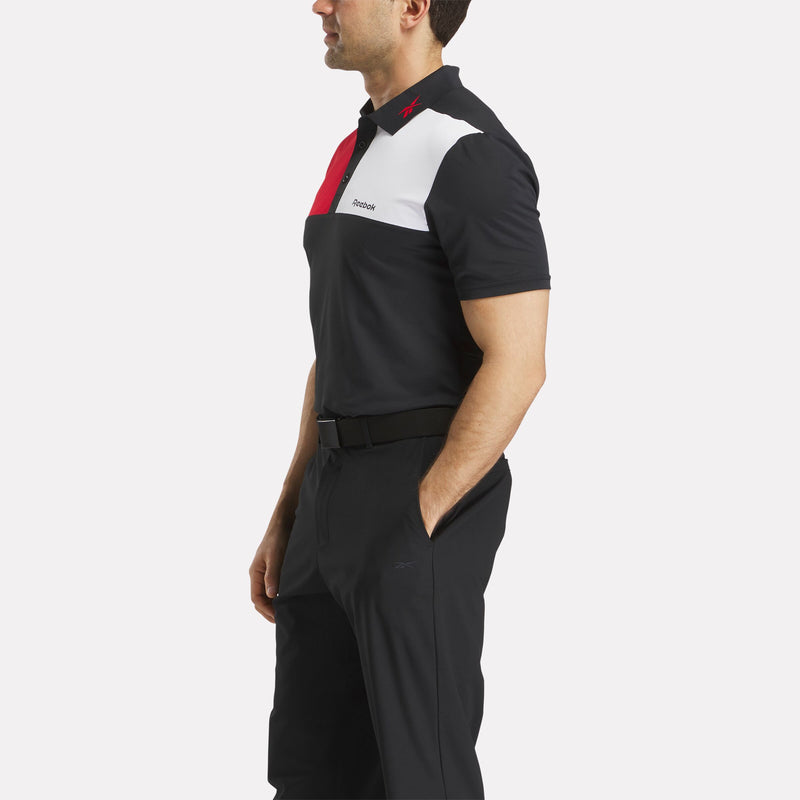 Men's Colorblock Bonded Collar Polo Shirt
