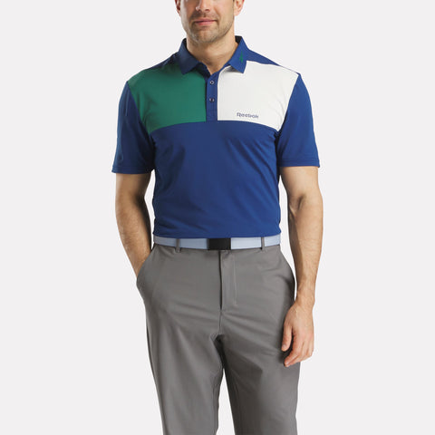 Men's Colorblock Bonded Collar Polo Shirt