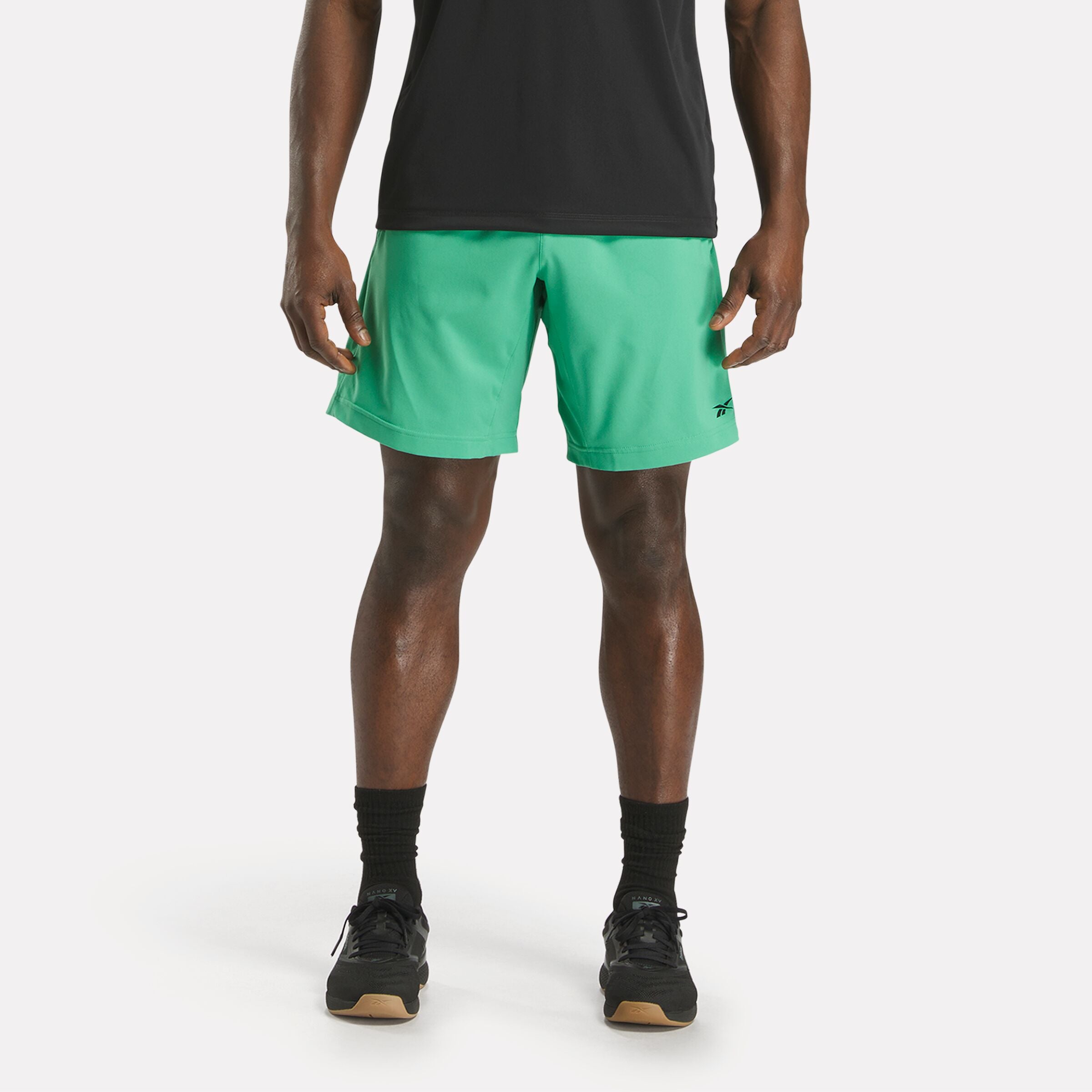 【REEBOK】 ★ Flow Woven Piste ★ Over Fit Men's Workout Ready Woven Shorts - Reebok