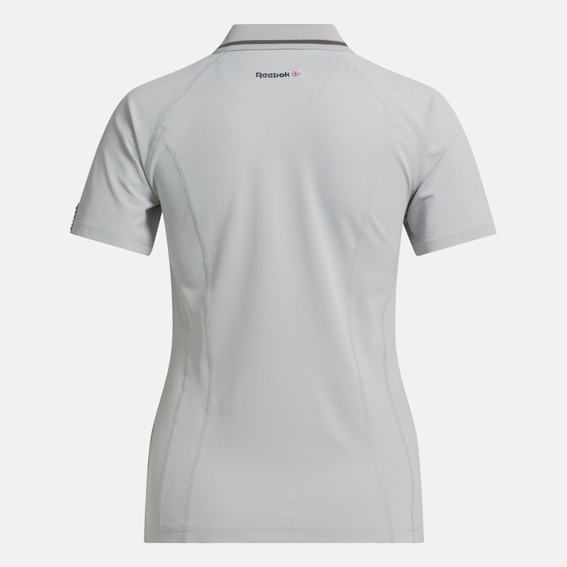 Women's Short Sleeve Zip Bodycon Golf Polo Shirt
