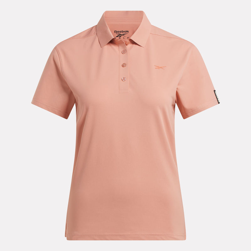 Women's Short Sleeve Stretch Pique Placket Polo Shirt