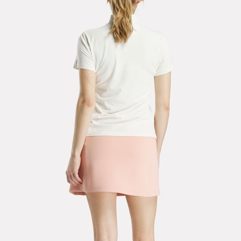 Women's Short Sleeve Stretch Pique Placket Polo Shirt