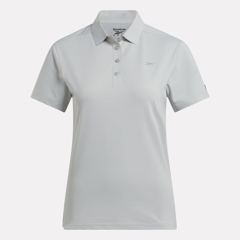 Women's Short Sleeve Stretch Pique Placket Polo Shirt