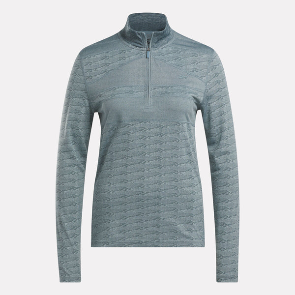 Women's Long Sleeve Engineered Vector Jacquard 1/4 Zip Golf Pullover Top