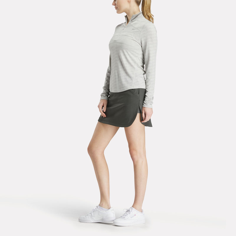 Women's Long Sleeve Engineered Vector Jacquard 1/4 Zip Golf Pullover Top