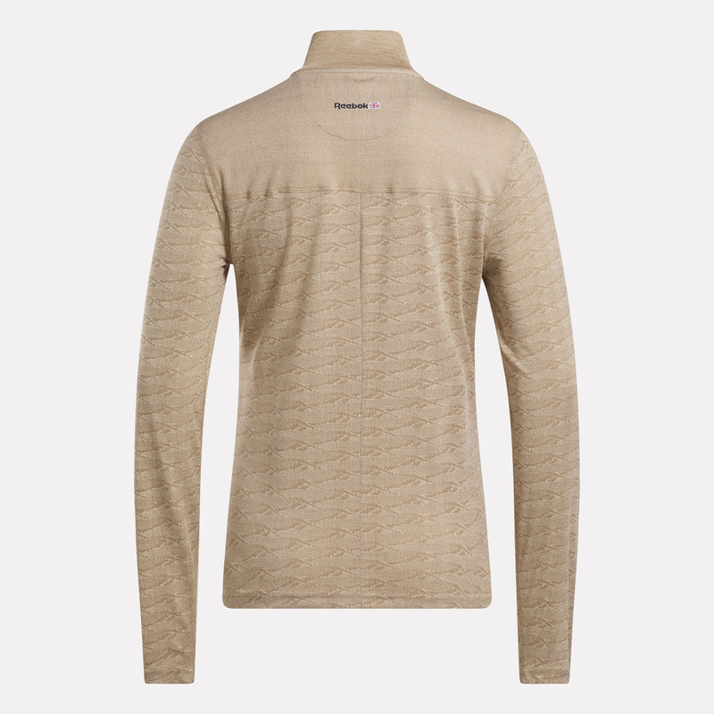 Women's Long Sleeve Engineered Vector Jacquard 1/4 Zip Golf Pullover Top