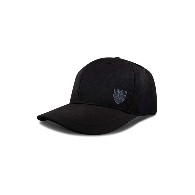The Reebok Chip Pro is a black baseball cap with a curved brim and a subtle dark emblem on the front left panel, shown on a white background.