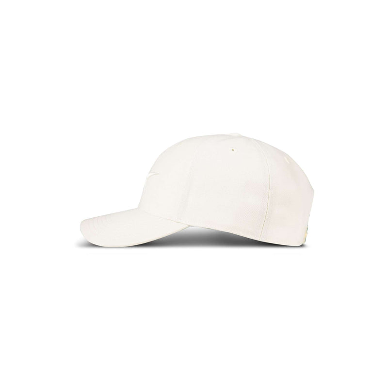 The Reebok Vector Baseball Cap is shown in side profile against a white background. This plain white cap features a curved brim and minimal visible details.