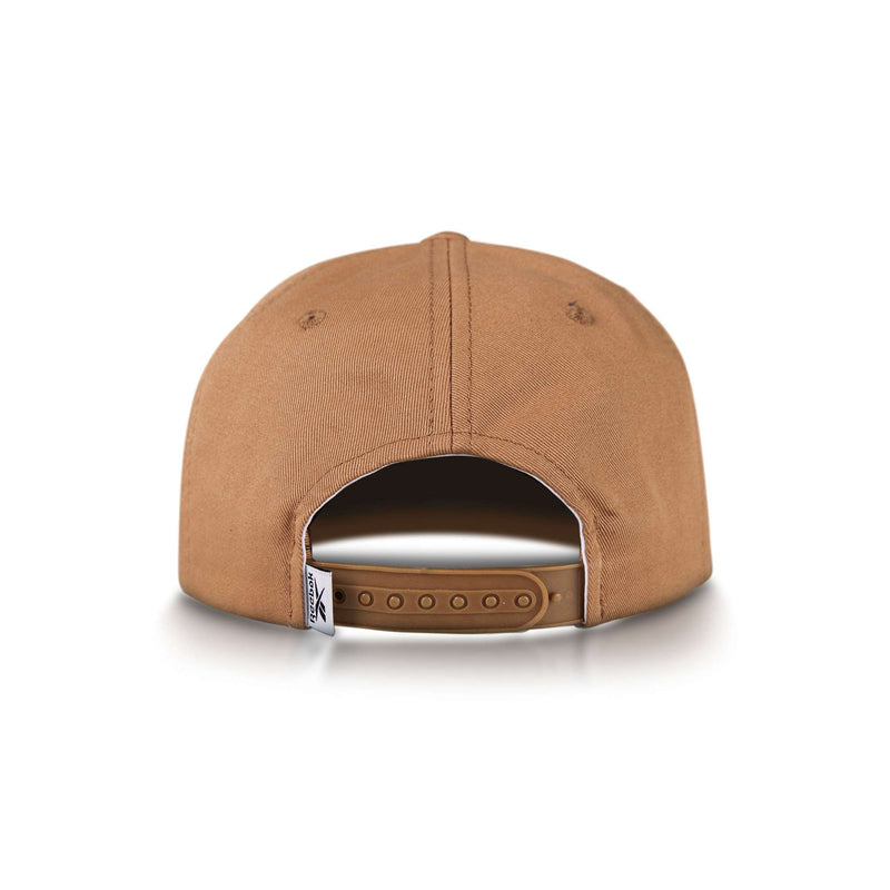 The Logo S-Reebok Vector Cap by Reebok is shown from the back with an adjustable snap closure and a small white tag on the left side, set against a plain white background.