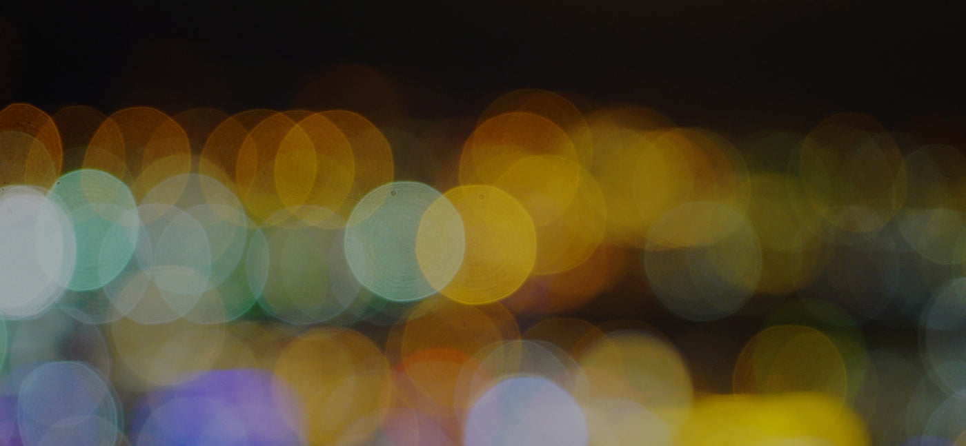 Blurred colorful lights on a dark background