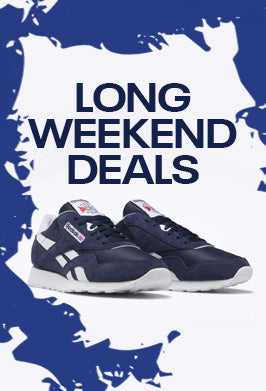 blue sneakers on white background