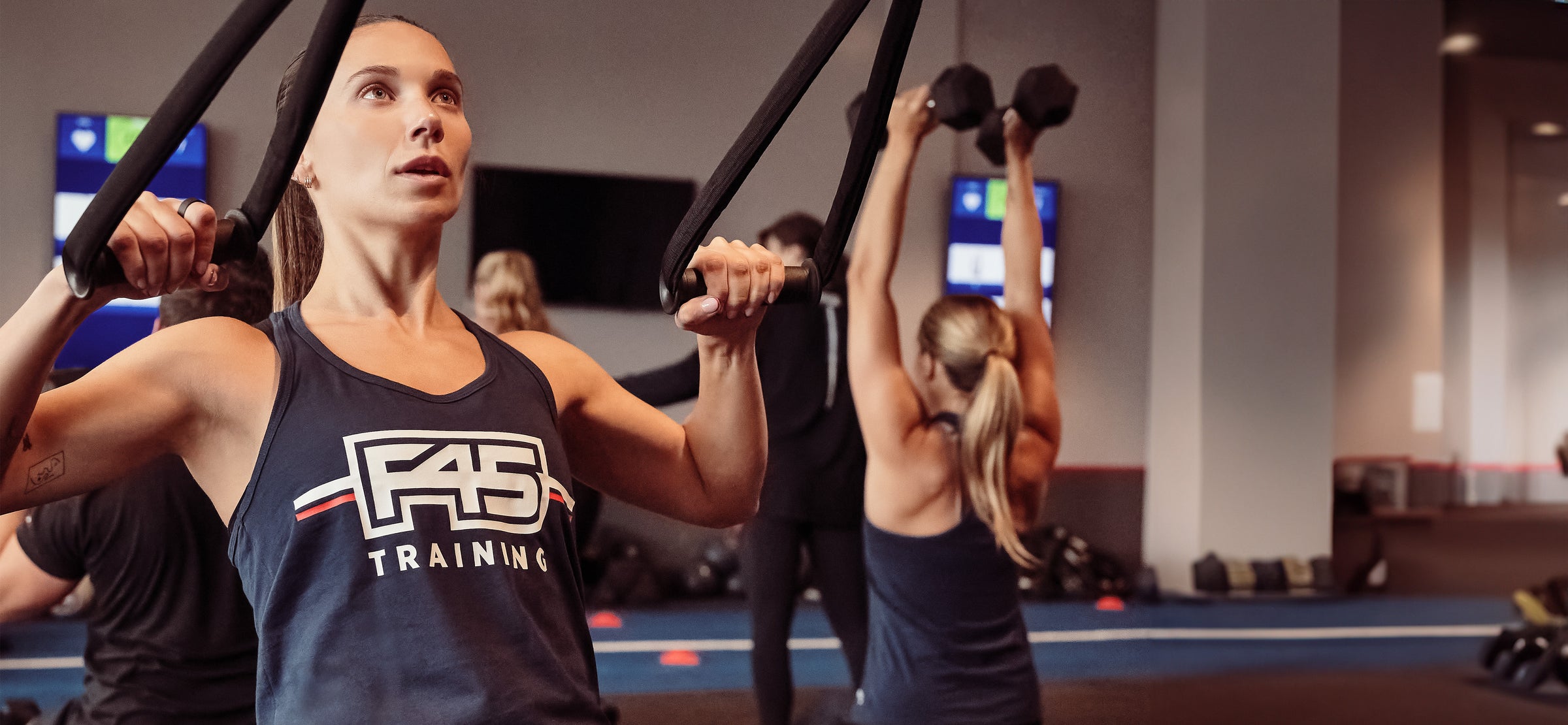 woman working out at a gym