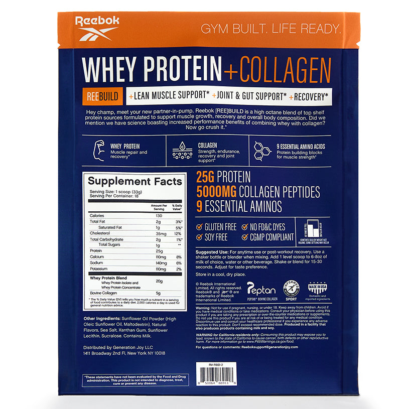 Reebok ReeBuild Whey Protein + Collagen - Reebok