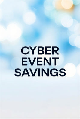 Cyber Event Savings text on blue bokeh effect image