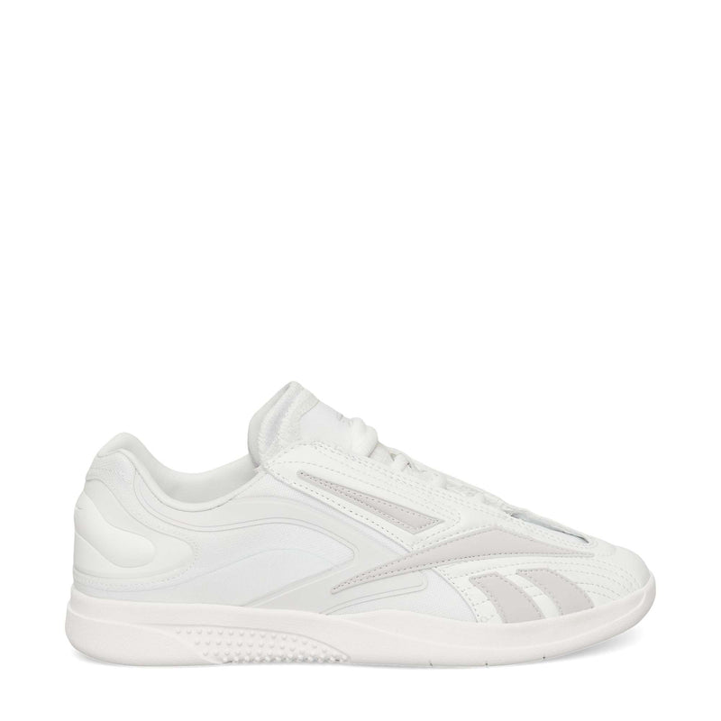 The Reebok Hammer Pro LTD Shoes are white low-top athletic sneakers with subtle gray accents, lace-up closure, a durable rubber sole, and layered side details. Displayed in profile against a white background.