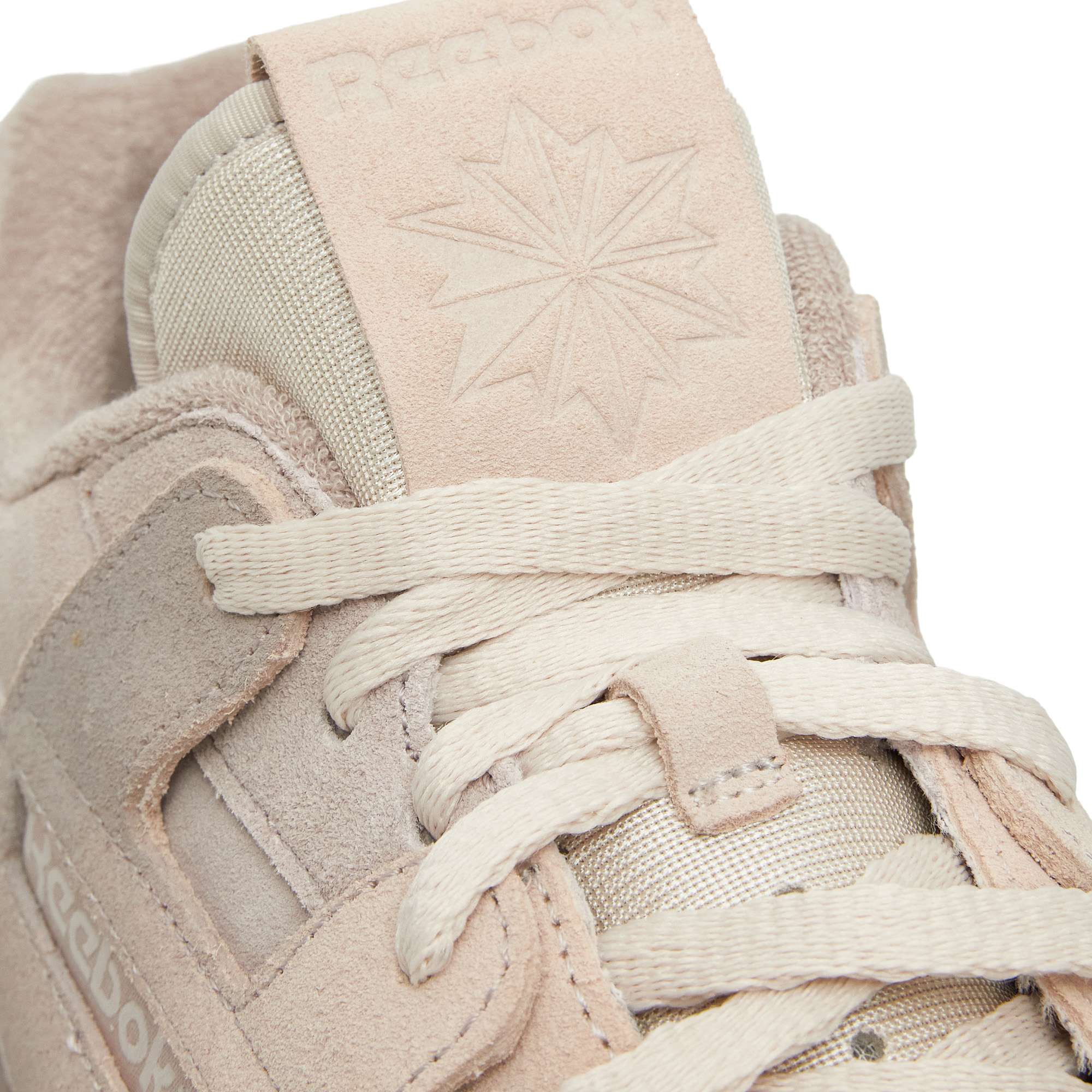 Reebok Classic White & Tan Suede Accent Sneakers M/8 Or W/10 Classic Nylon Shoes - Reebok main image 2